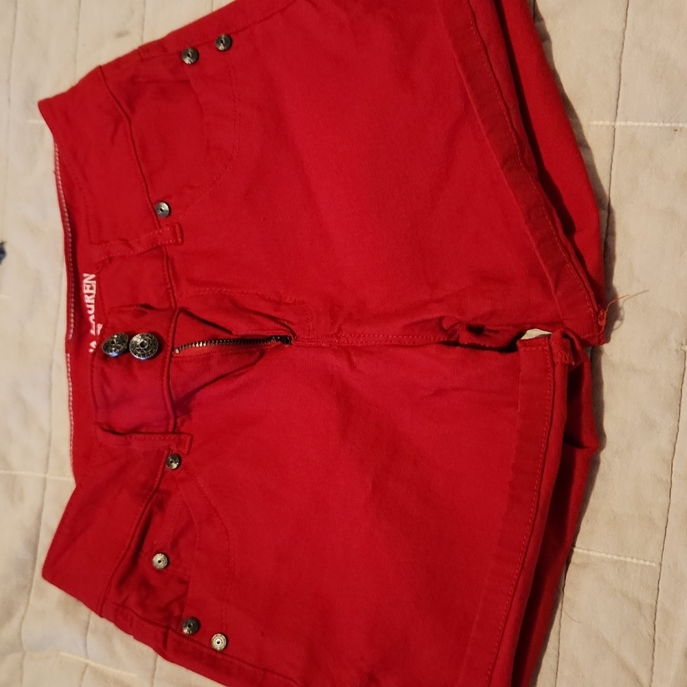 Sabrina Lauren red shorts